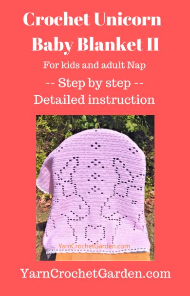 Rainbow unicorn baby blanket crochet pattern – colorful filet crochet design for baby girls and nursery decor Pattern Unicorn Blanket Nursery Decor Unicorn Enthusiast Crochet Blanket