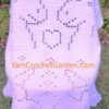 Finished unicorn baby blanket crochet in single color – easy filet crochet pattern for beginners