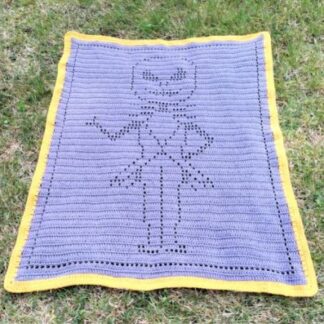 Skeleton Halloween Blanket Crochet Pattern for kids Adults