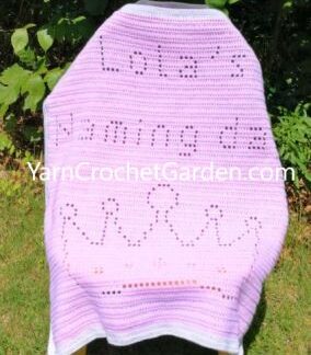 LOLA Blanket Pattern, Crochet Baby Blanket Pattern, Baby Blanket Crochet Pattern, Crochet Filet Blanket, Filet Crochet Pattern, Crown, Easy