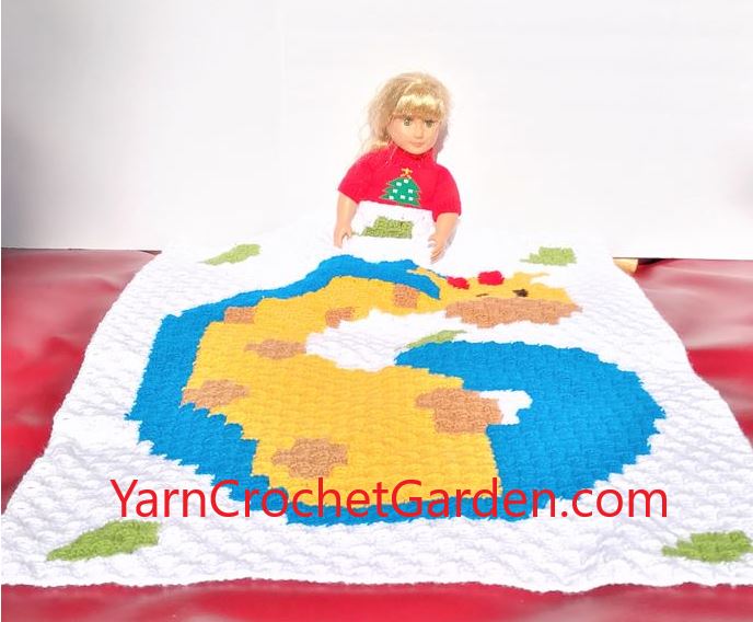 Row by row written instructions for giraffe C2C crochet baby blanket pattern β beginner friendly PDF