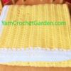 Row-by-row written crochet instructions for teddy bear filet blanket pattern in US crochet terms