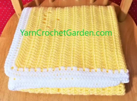 Row-by-row written crochet instructions for teddy bear filet blanket pattern in US crochet terms
