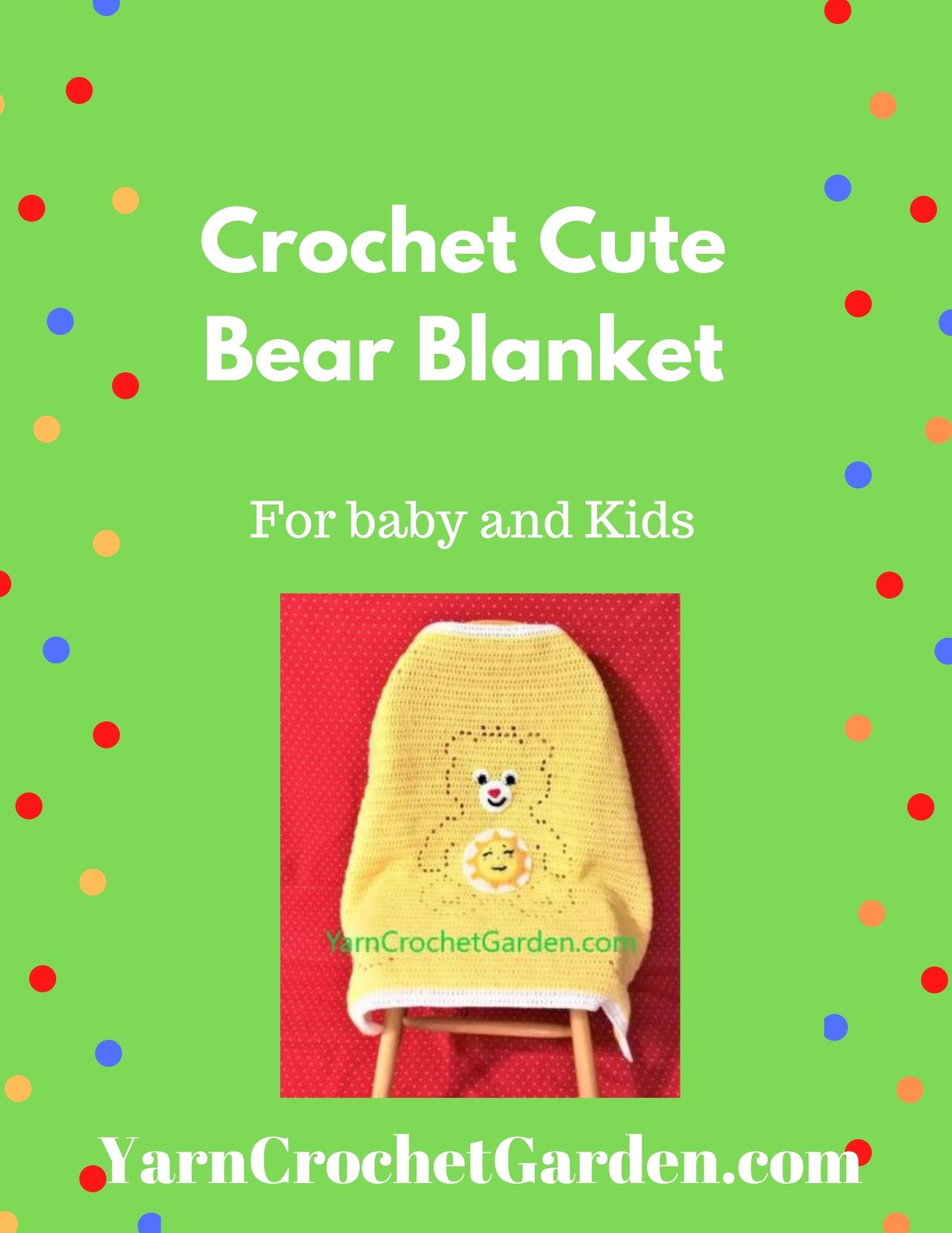 Step-by-step photo guide showing hook placement and filet crochet stitch positions for bear blanket pattern