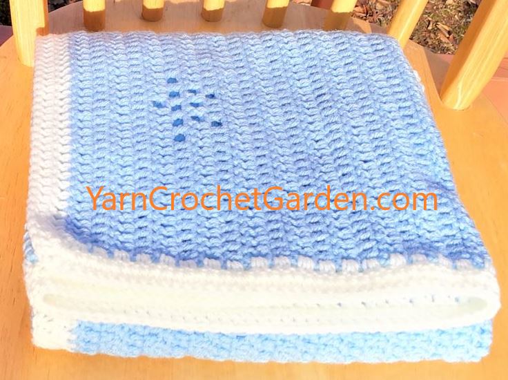 Teddy bear stars filet crochet blanket pattern — written row by row instructions in US crochet terms for beginners