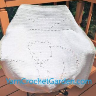 Crochet Baby Blanket Polar Bear Baby Afghan Crochet Blanket Crochet Pattern Filet Blanket Crochet Boy Girl Blanket Easy Size For Kids Adults