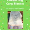 PDF cover of corgi dog filet crochet blanket pattern digital download instant