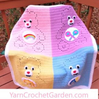 Crochet Care Bear Blanket Pattern Crochet Teddy Bear Blanket Pattern Crochet Bear Blanket Pattern More Sizes For Kid adult