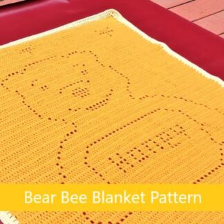 Bear Blanket Crochet Pattern Sizes Fit Baby Toddler Kid Adults Baby Afghan Crochet Blanket Filet Blanket