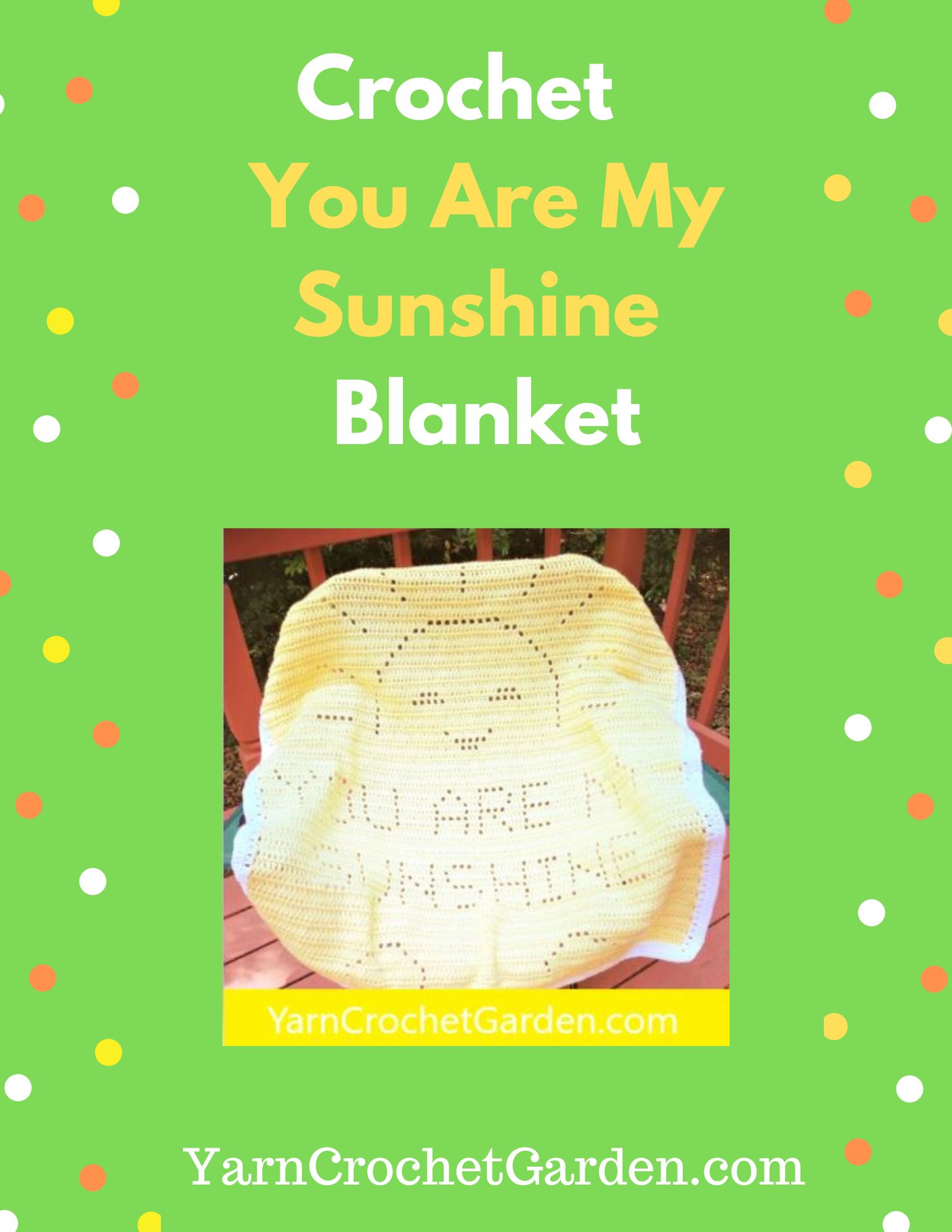 PDF pattern preview page for You Are My Sunshine filet crochet blanket