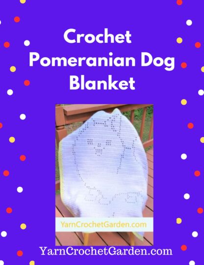 Crochet Dog Blanket Pattern Pomeranian Puppy Filet Blanket Crochet Pattern Sizes Fit Baby Kids Adults