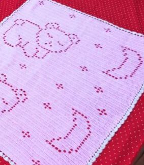 Bear Crochet Patterns Blanket Baby Boy Girl Blanket Sleeping Bear Good Night Baby Shower Gift