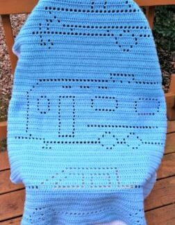 Crochet Truck Blanket Pattern Vacation Camping Truck Blanket Fit Baby Toddler Kids Adults Easy Crochet Row-by-Row Instruction