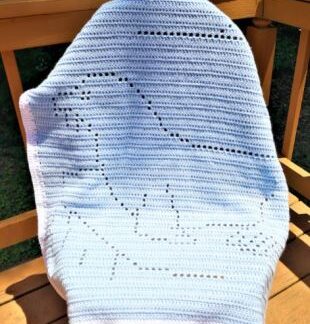 Crochet Filet Blanket Pattern Sea Lion Baby Blanket More Sizes Toddler Kids Adults Filet Crochet Blanket