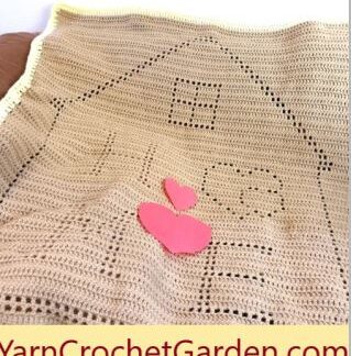 Crochet Blanket Love Heart Home Valentines Easy Crochet Pattern All My Heart Blanket Sweet Home Blanket With Hearts Lover