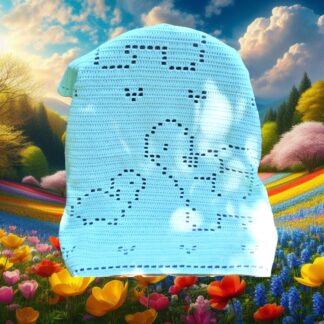 Filet Crochet Pattern Blanket Turtle Baby Kids Adults Boys Girl Blanket