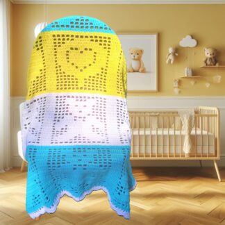 Crochet Pattern Blanket Teddy bear I love you