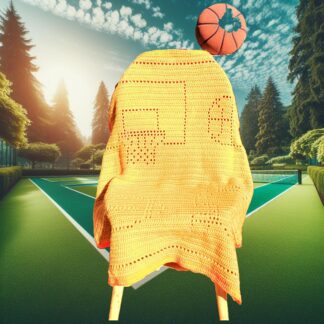 Sport Fan Blanket Crochet Pattern Boys Girls Toddlers Kids Teenagers Adults Blanket Basketball Football Filet Afghan