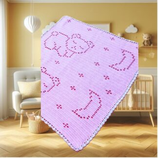 Bear Crochet Patterns Blanket Baby Boy Girl Blanket Sleeping Bear Good Night Baby Shower Gift