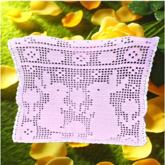 Curtains Kitchen cafe Easter Bunny Crochet Pattern Flower