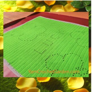 Crochet St Patricks Day blanket clover leaf