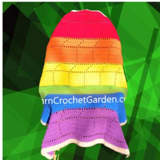 Crochet rainbow blanket pattern cubic square