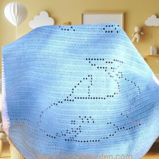 Crochet blanket shark pattern