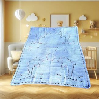 Cozy crochet dolphin blanket pattern with playful dolphin design, ideal for baby shower gifts and ocean-themed nursery decor, crafted with Bernat baby yarn.