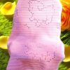 Finished filet crochet baby blanket with dog and puppy pattern, easy beginner crochet project